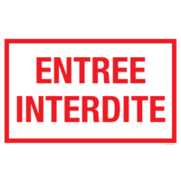 Icon text prohibited access (French)