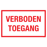 Pikt-o-Norm Pictogram tekst verboden toegang