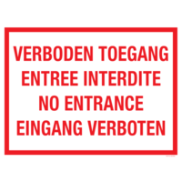 Pictogramme texte accès interdit 4 langues