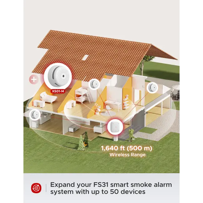 X-Sense XS01-M wirelessly linkable smoke detector - Link+ Pro