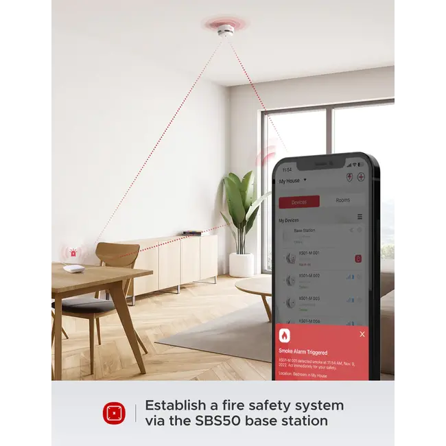 X-Sense XS01-M détecteur de fumée connectable sans fil - Link+ Pro