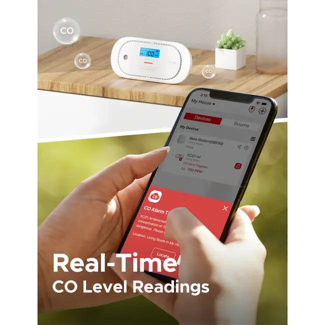 X-Sense XC01-M wirelessly linkable CO detector - Link+ Pro