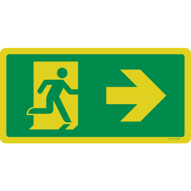 Pikt-o-Norm Pictogramme sortie de secours droite