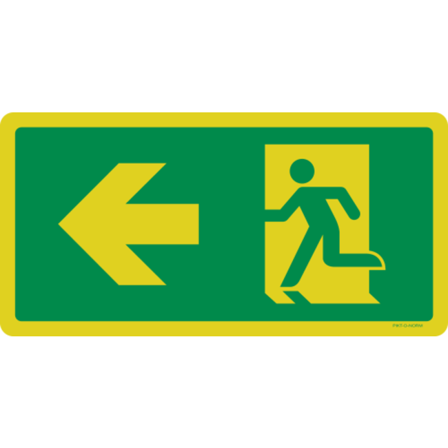 Pikt-o-Norm Pictogramme sortie de secours  gauche