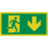 Pikt-o-Norm Pictogram emergency exit down