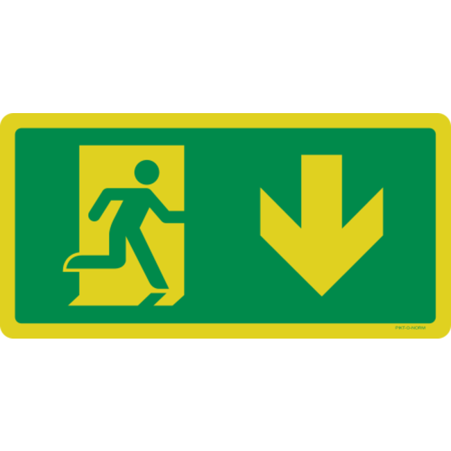Pikt-o-Norm Pictogram emergency exit down