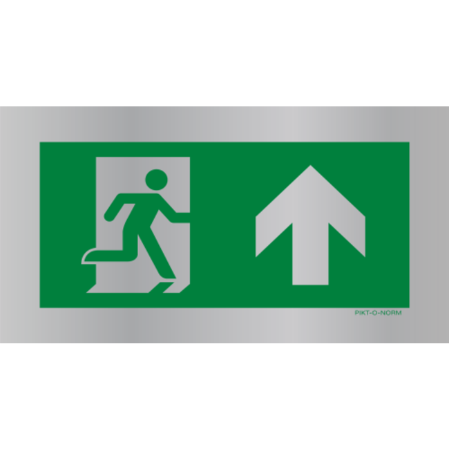 Pikt-o-Norm Pictogram nooduitgang rechtdoor