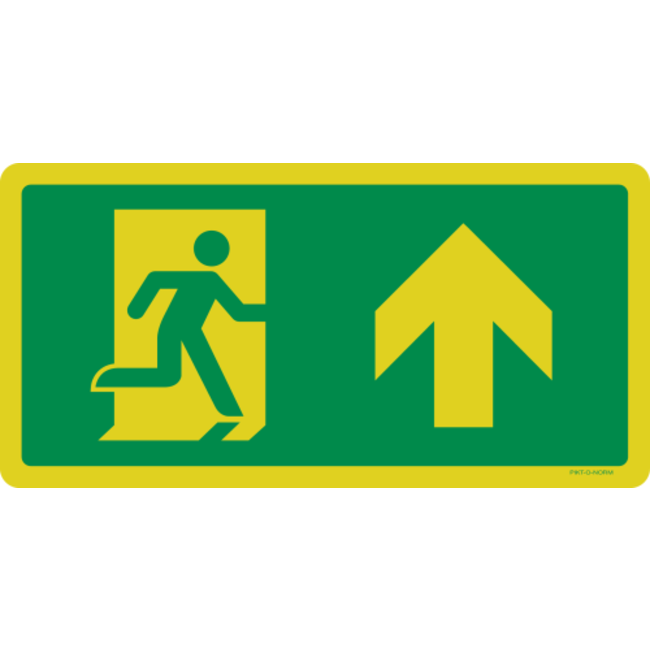 Pikt-o-Norm Pictogramme sortie de secours tout droit
