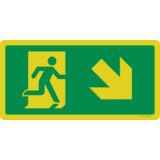 Pictogram emergency exit down right