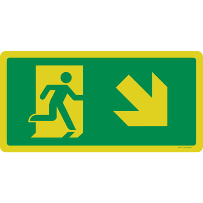 Pikt-o-Norm Pictogram emergency exit down right