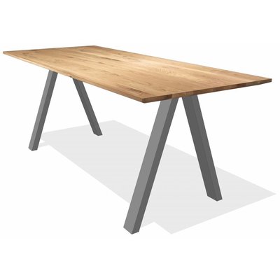 'Dublin' bartafel met facetkant V-poot staal 10/5