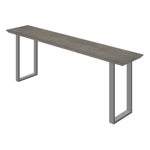'Reykjavik' afgeschuinde wandtafel op een stalen U-poot