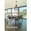 'Stockholm' industriële eiken tafel zonder dwarsprofiel en tussenregel