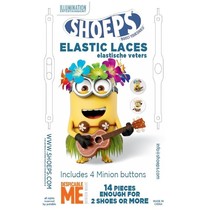 Elastische veter MINION WHITE 14 STUKS