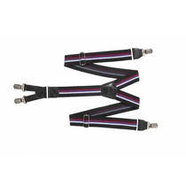 Bretels zwart/rood-wit-blauw