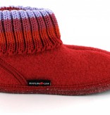 Haflinger Pantoffel Paul ziegel rood