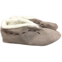 Spaanse sloffen 100% wollen voering donker beige
