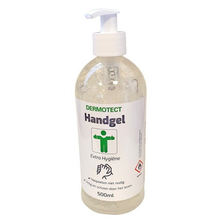 Handgel Dermotect met pomp - 500 ml - 70% alcohol