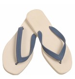 Sarraizienne teenslipper wit / blauw