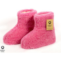 limited edition wollen sloffen roze