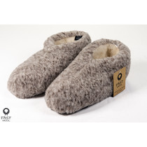 Spaanse slof model 100% wol licht grijs