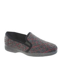 heren pantoffel  t/m maat 50  grijs/rood