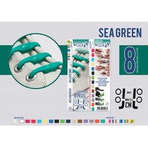 Elastische veter sea green 8 stuks