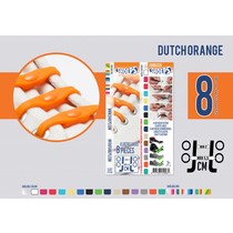 Elastische veter dutch orange 8 stuks