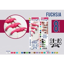 Elastische veter fuchsia 8 stuks