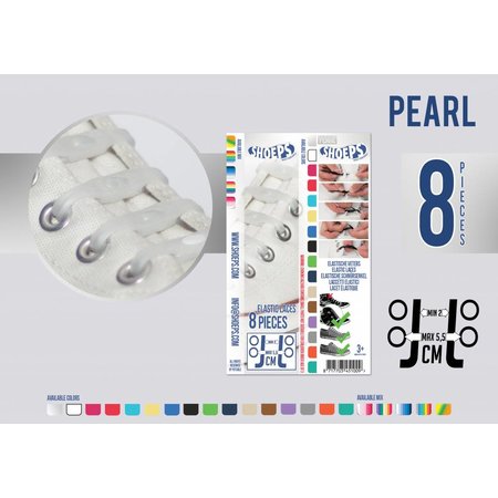 Shoeps Elastische veter pearl 8 stuks