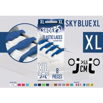 Elastische veter sky blue 8 stuks XL