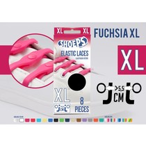 Elastische veter fuchsia 8 stuks XL