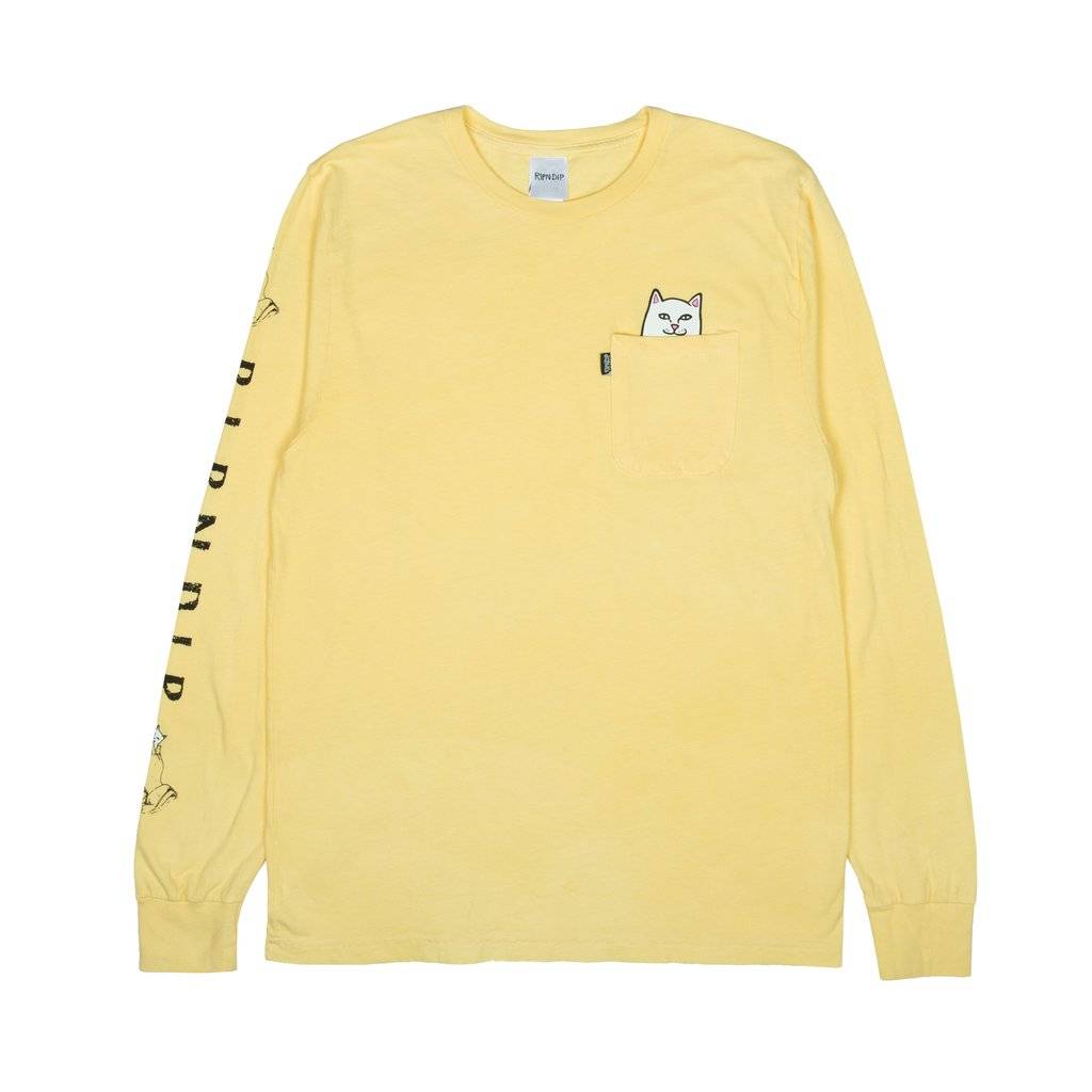 RIPNDIP RIPNDIP Lord Nermal Pocket Tee L/S RIPNDIP RIPNDIP Lord Nermal Pocket Tee L/S