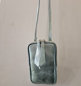 baggyshop Groen metallic telefoon tasje