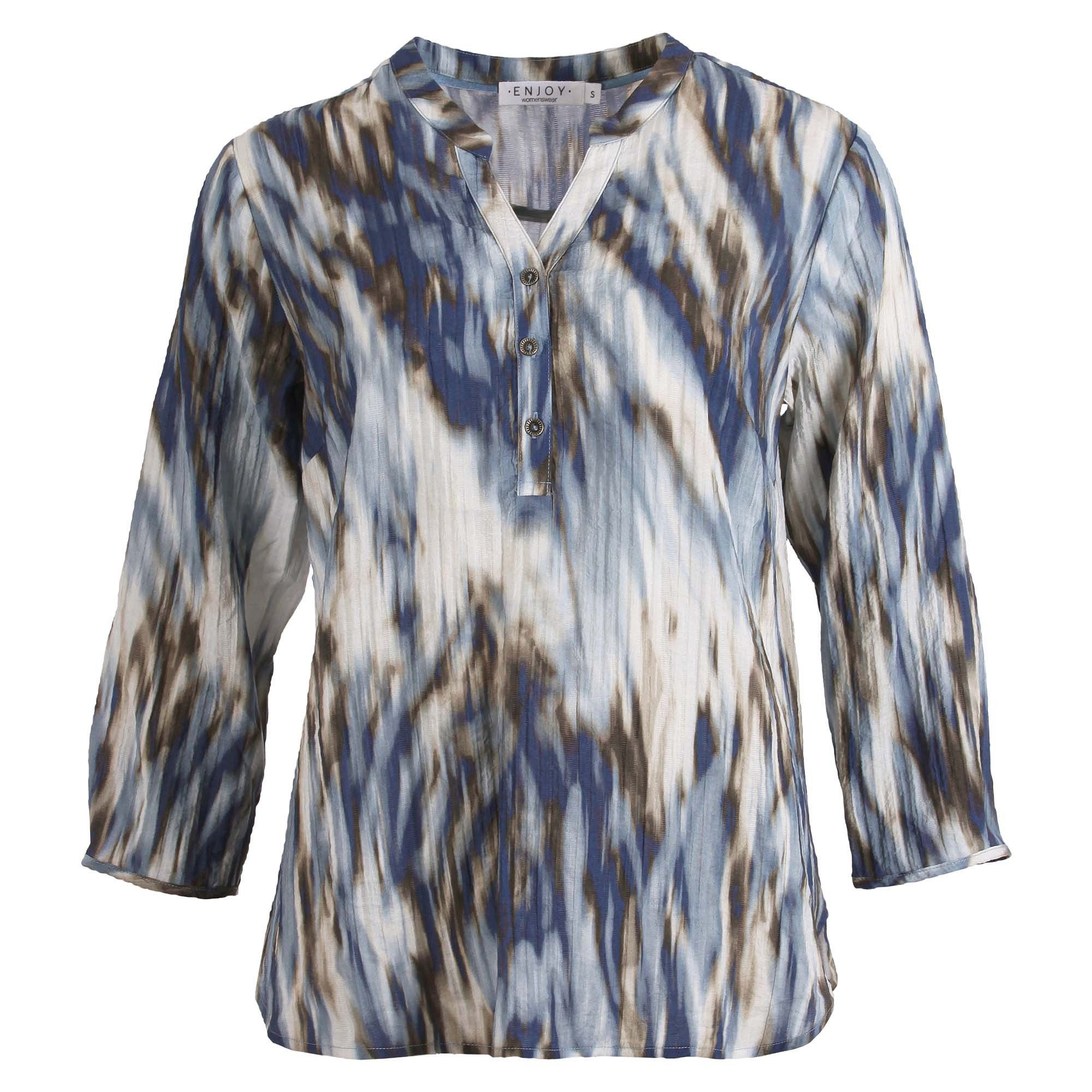 Enjoy Blauwe print blouse