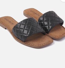 Lazamani Zwarte slippers