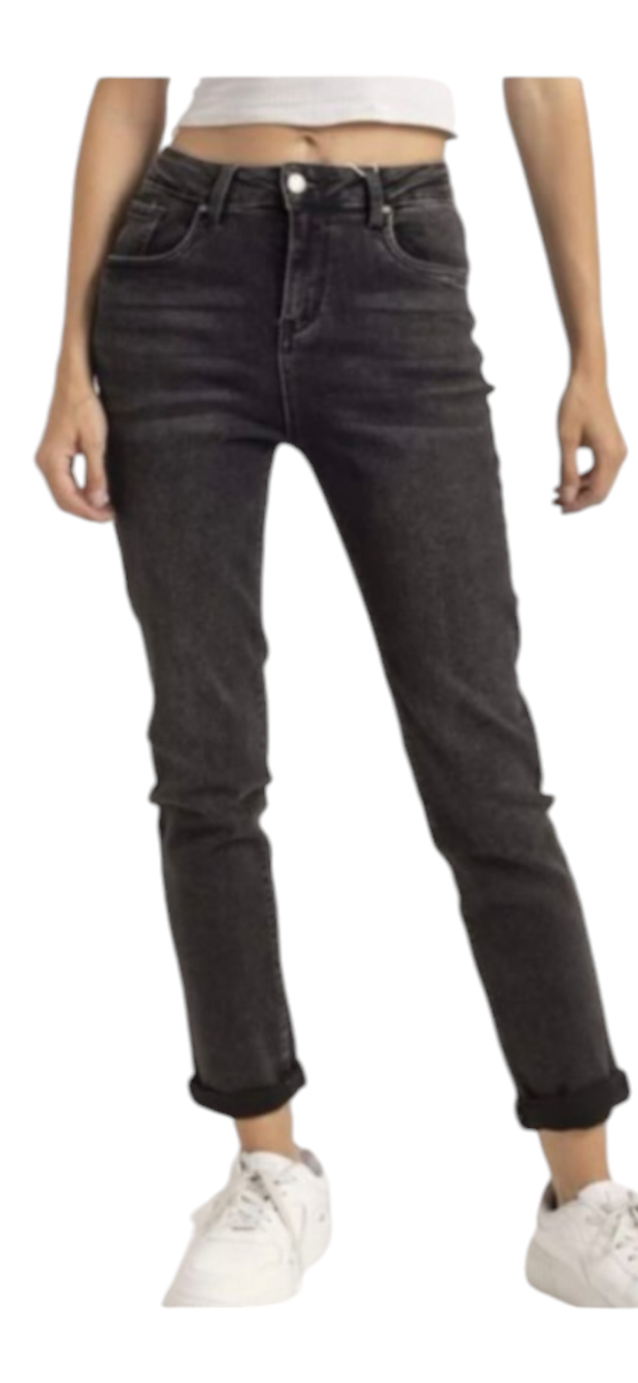 Hello miss Zwarte momfit jeans