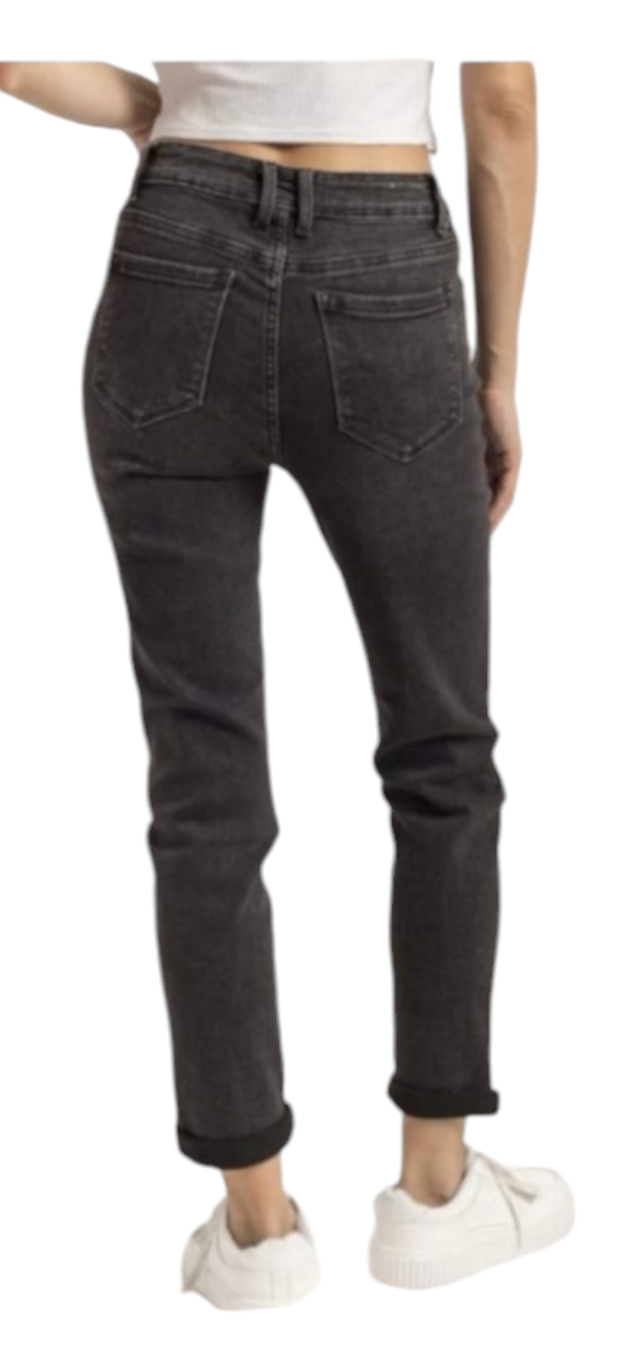 Hello miss Zwarte momfit jeans