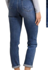 Hello miss Blauwe momfit jeans scheurtjes