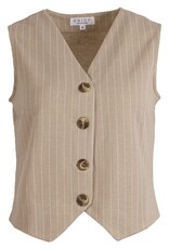 Enjoy Beige krijtstreep gilet