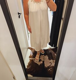 Gemma ricceri Beige spagetti jurk