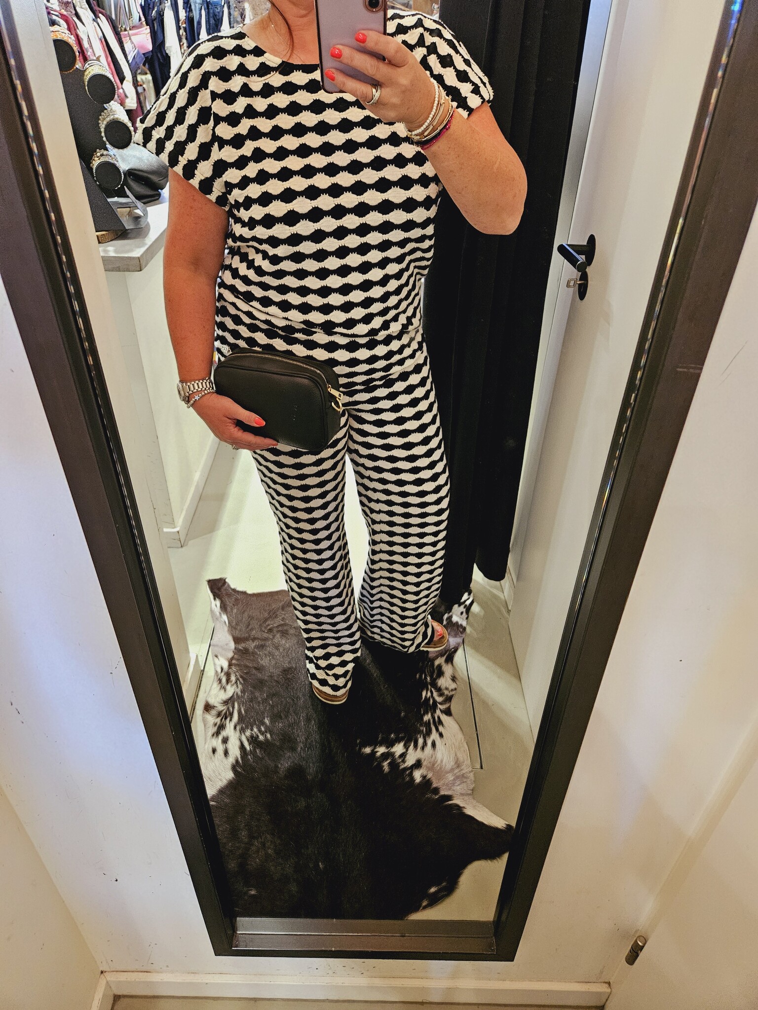 Ivy Beau Zwart/wit gebreide top