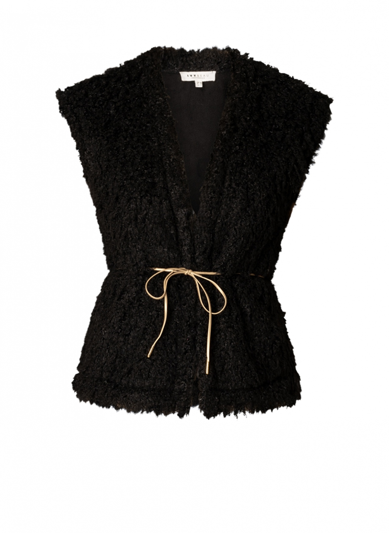 Ivy Beau Zwart bont gilet
