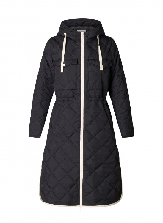 Ivy Beau Zwarte lange jas