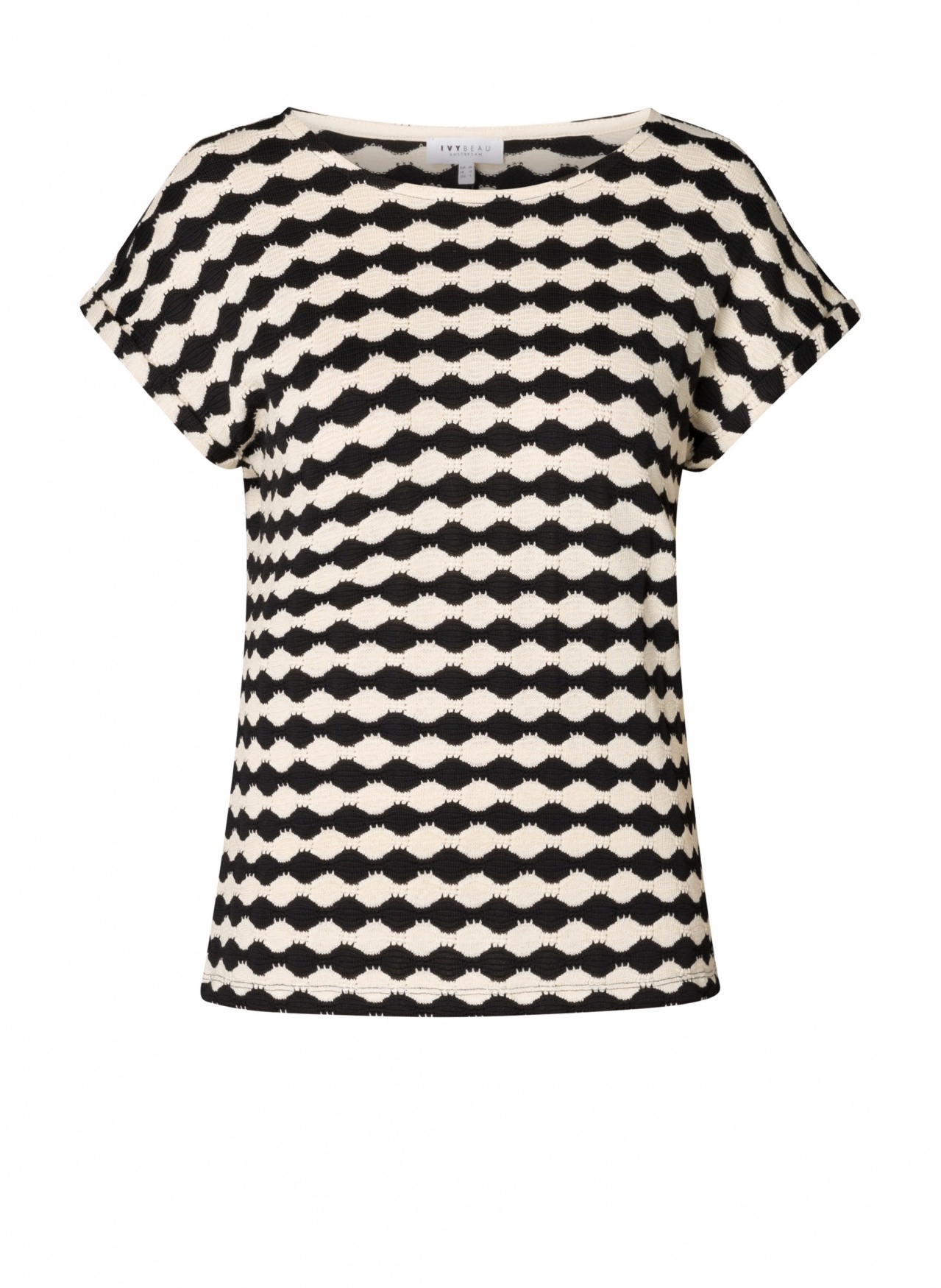 Ivy Beau Zwart/wit gebreide top