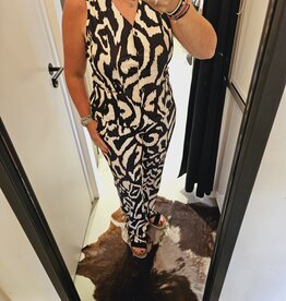 Ivy beau Print travelstof  broek