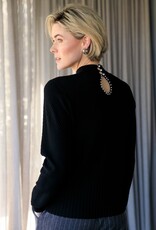 Ivy beau Zwarte trui parels