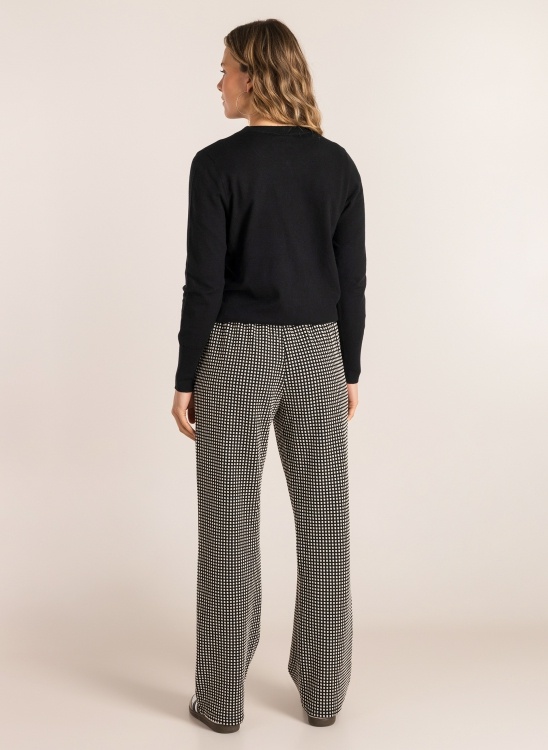 Ivy beau Zwart wit print broek