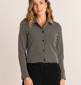 Ivy beau Zwart wit print jasje