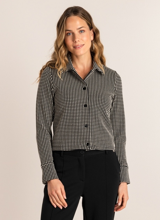 Ivy beau Jasje zwart wit print